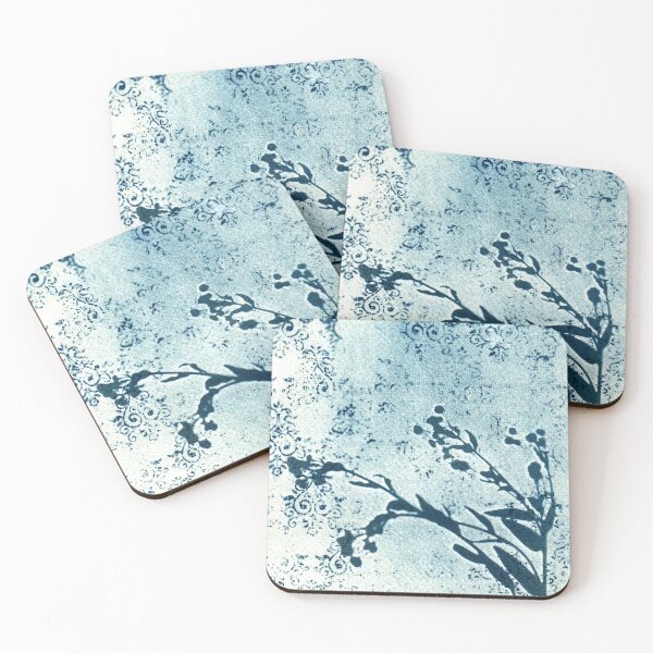 Item preview, Botanical blue floral cyanotype ornamental print 12 designed and sold by KasparekFineArt.