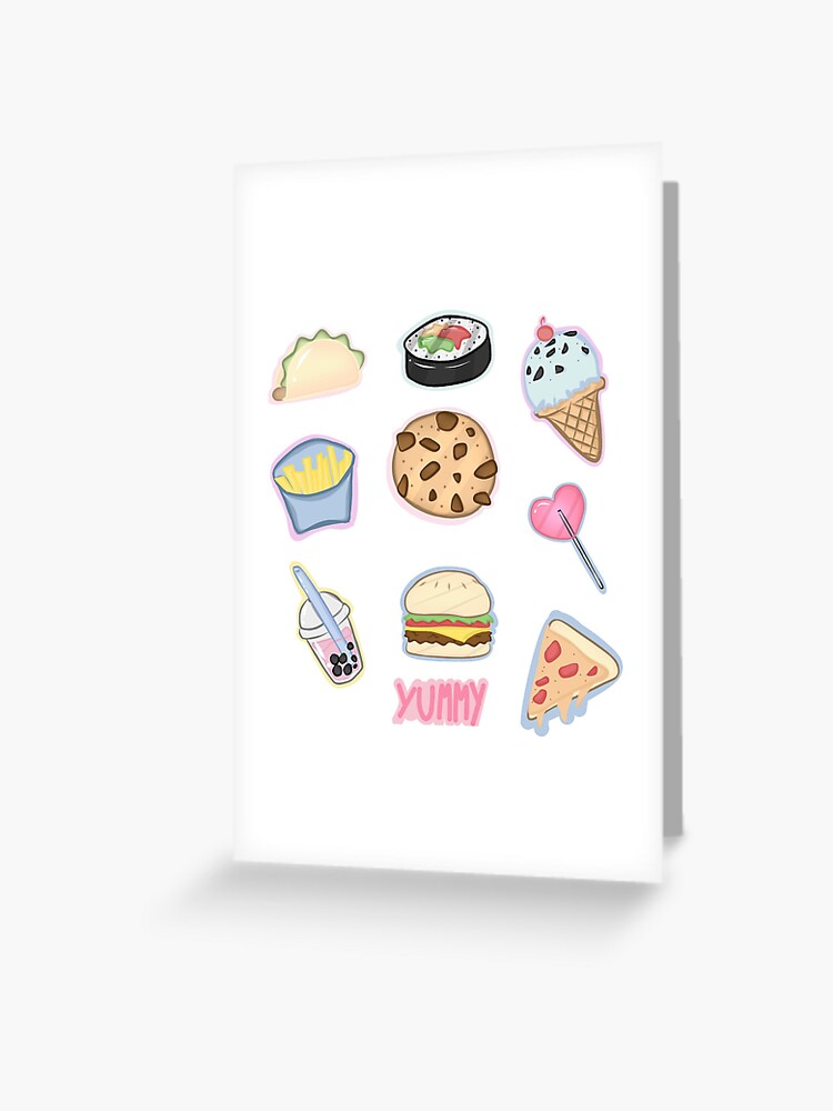 Royale High Yummy Sticker Pack Greeting Card By Jessicaramel Redbubble - roblox royale high food