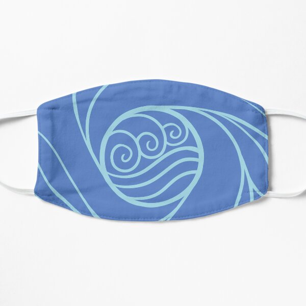 Minimalist Water Blue Flat Mask