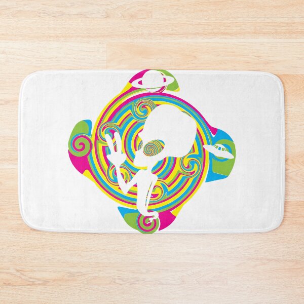 Item preview, Vintage Tie Dye Style Alien Peace Sign 70s print designed and sold by Lisbob.