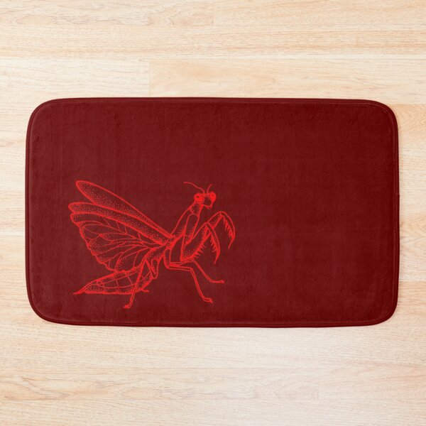 Item preview, Praying Mantis in Neon Red - Dark or Black Horror Nightmare Design Art designed and sold by Thordur Sturluson.