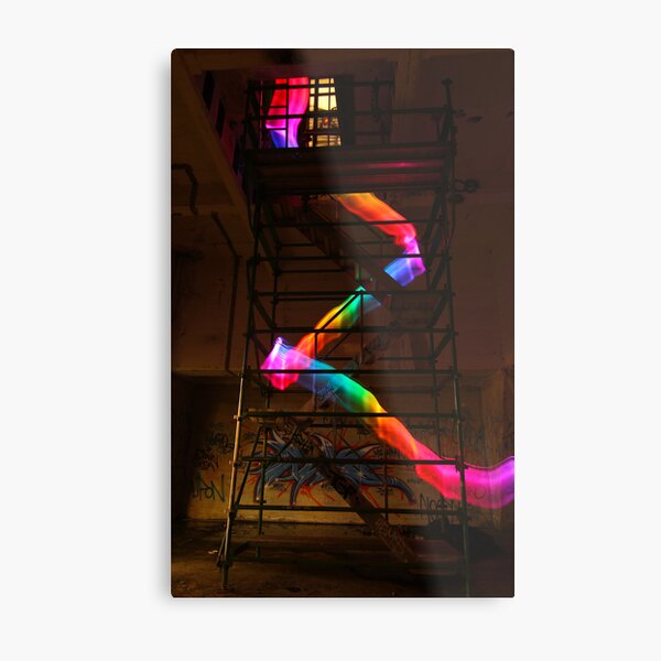 Staircase Rainbow Metal Print