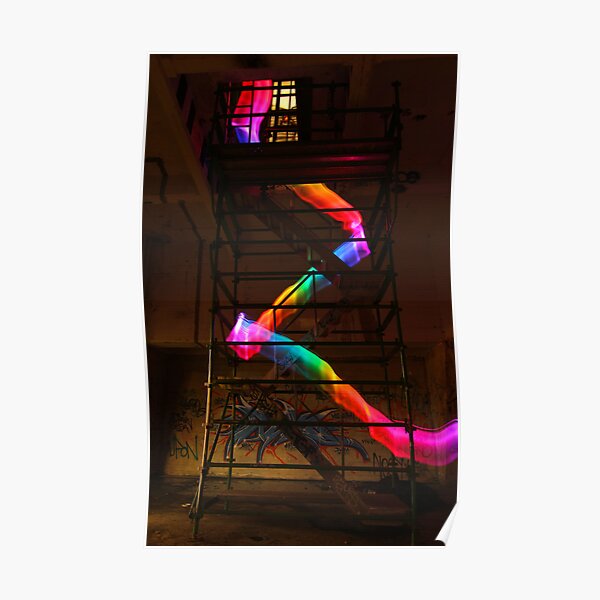 Staircase Rainbow Poster