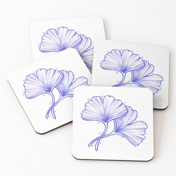 Item preview, Blue Ginkgo Leaves designed and sold by Shrubberee.