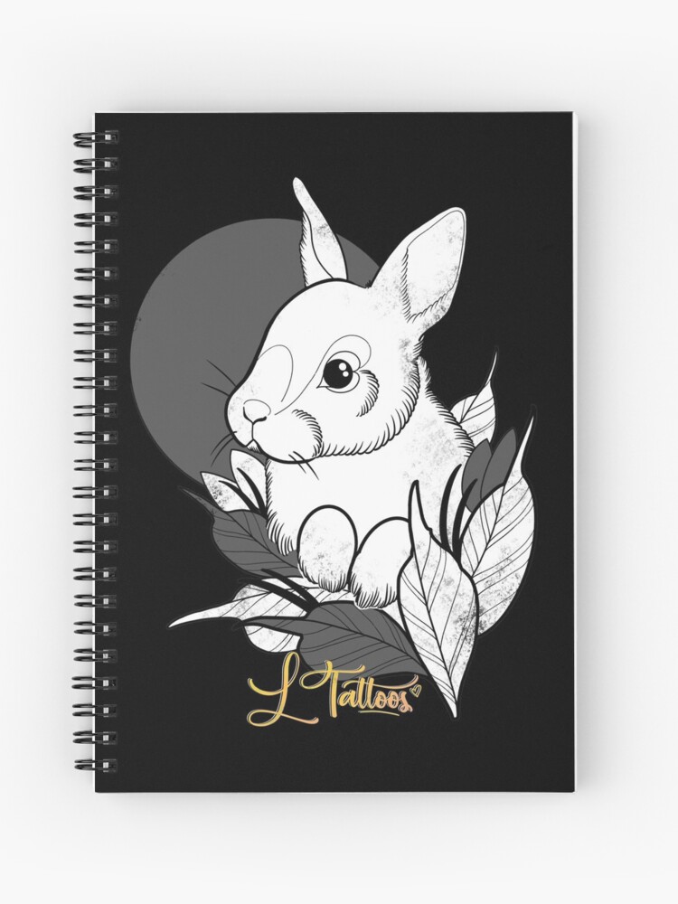 Cuaderno de espiral «Tatuajes de conejo L» de ldptattoo | Redbubble