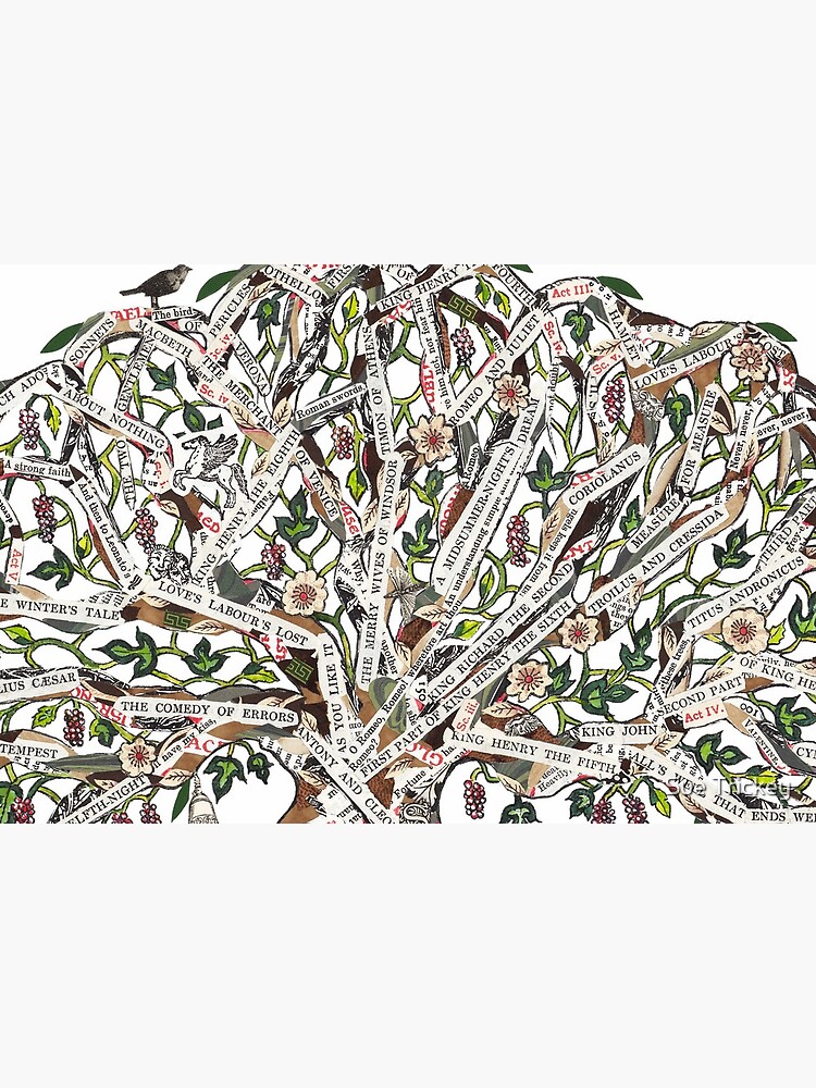 Árbol de Shakespeare de Sue Trickey Art de suetrickeyart