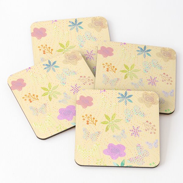 Item preview, Spring Flowers and Butterflies - Saffron Yellow designed and sold by wazoosi.