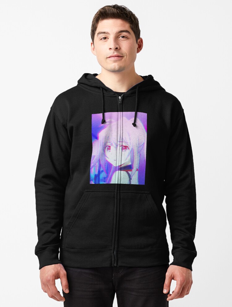 vaporwave anime hoodie