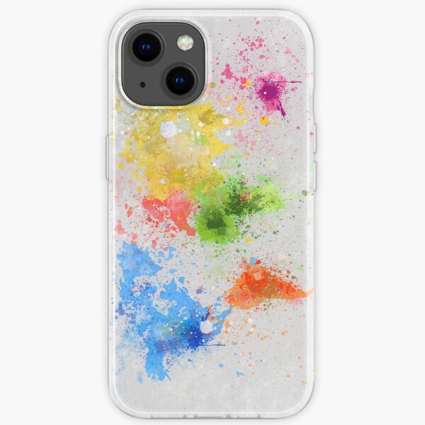 world map painting iPhone Soft Case