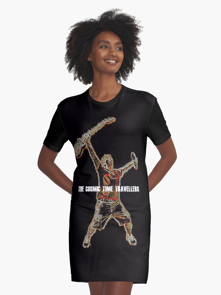 Thumbnail 1 of 5, Graphic T-Shirt Dress, The Cosmic TimeTime Travellers - Sid designed and sold by TheCosmics.