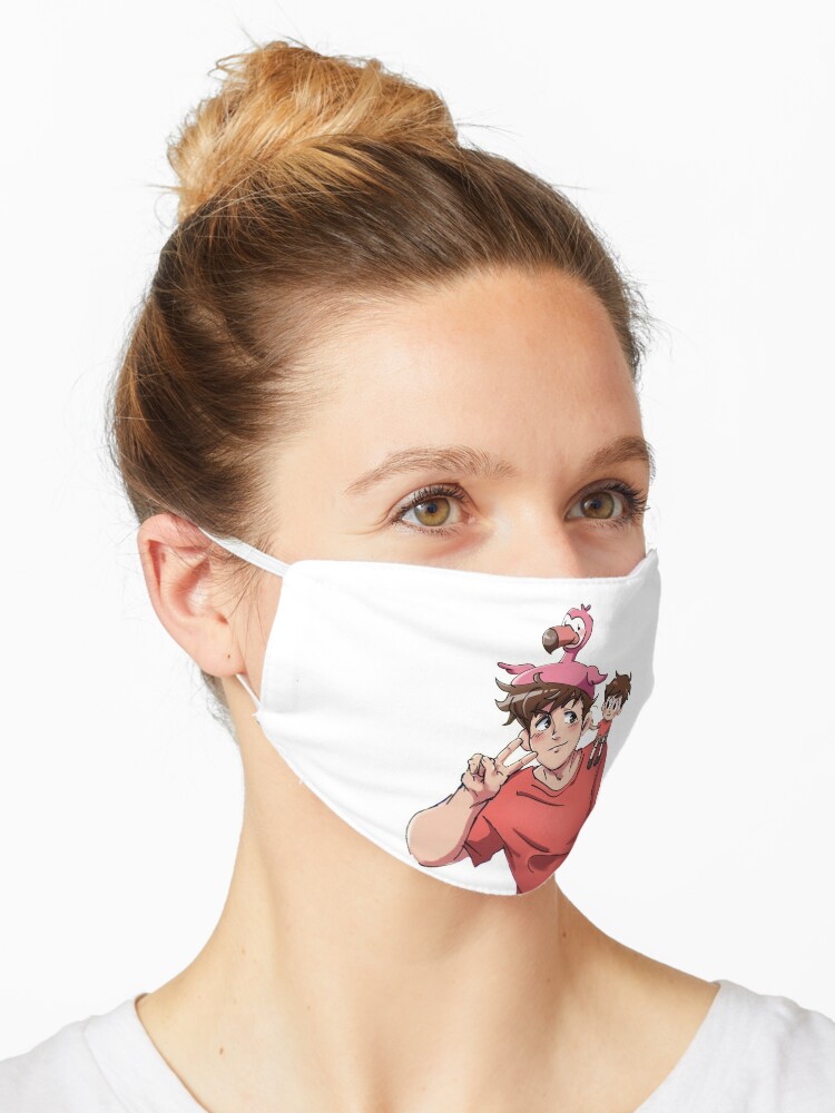 Flamingo Youtuber Mask By Llayahh Redbubble - flamingo roblox youtuber in real life