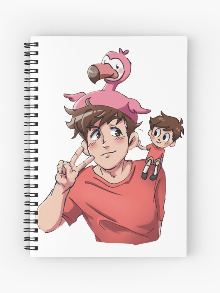 Flamingo Youtuber Spiral Notebook By Llayahh Redbubble - flamingo roblox youtuber clock by zippykiwi redbubble