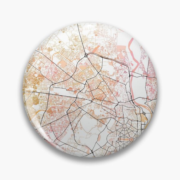 Item preview, Delhi India Street Map Art Watercolor Color designed and sold by IvonDesign.