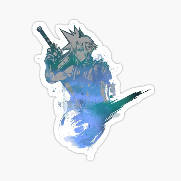 Cloud Strife Meteor (Black) Sticker