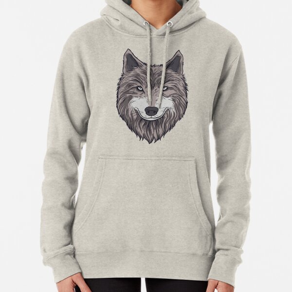 wolf head hoodie
