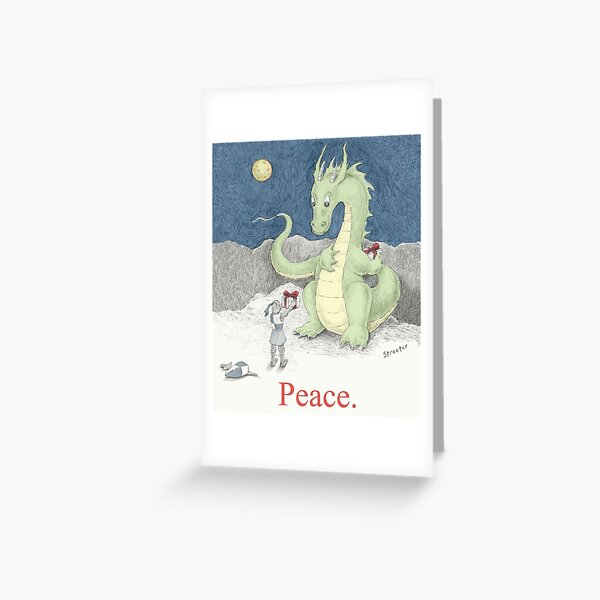 Peace Dragon Greeting Card