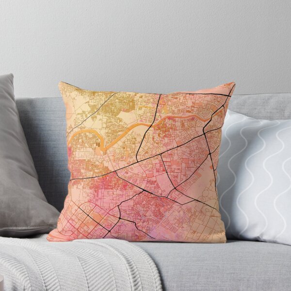 Item preview, Delhi India Street Map Art Watercolor Color designed and sold by IvonDesign.