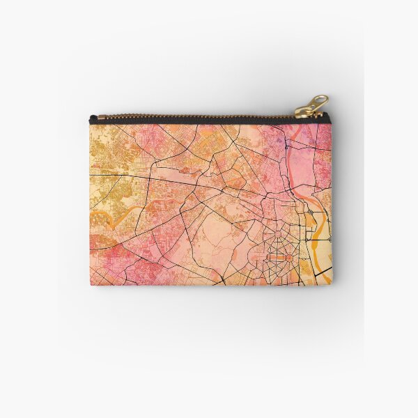 Item preview, Delhi India Street Map Art Watercolor Color designed and sold by IvonDesign.