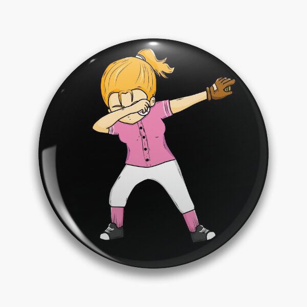 Artikelvorschau, Abtupfender Softball-Mädchen-Tanz-Tupfen im rosa Hemd-Gang entworfen und verkauft von DynamicDesign.