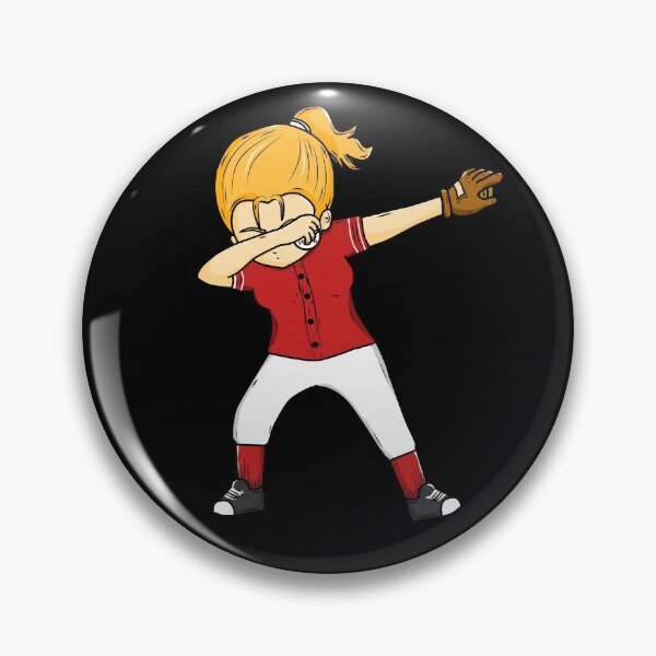 Artikelvorschau, Tupfender Softball-Mädchen-Tanz-Tupfen im roten Hemd-Gang entworfen und verkauft von DynamicDesign.