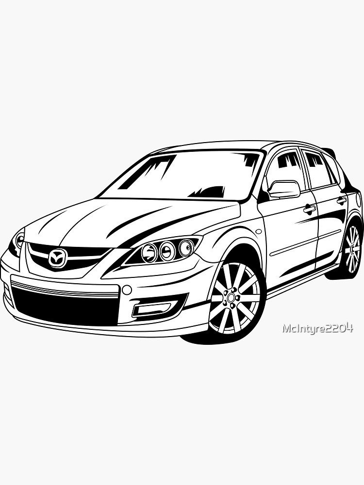 Mazdaspeed 3 BK Sticker for Sale by McIntyre2204