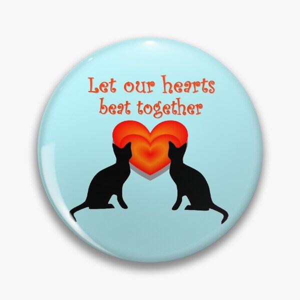 Item preview, A pair of cats, let our hearts beat together designed and sold by helenkaiy.