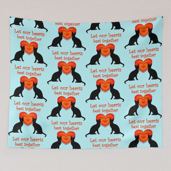 Item preview, A pair of cats, let our hearts beat together designed and sold by helenkaiy.