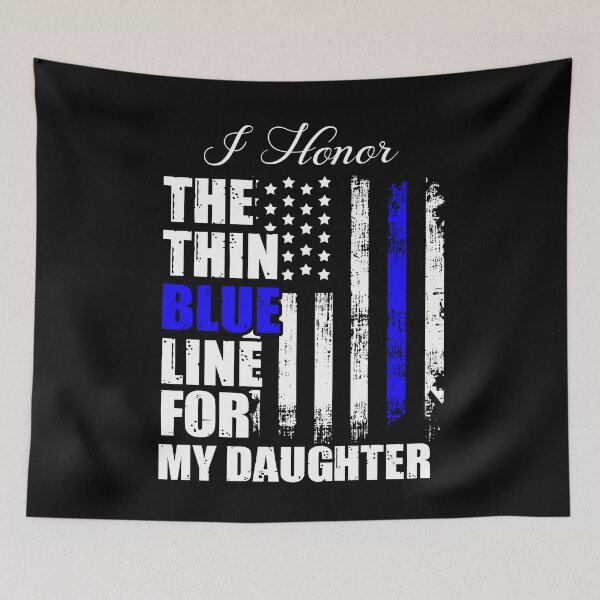 Item preview, Thin Blue Line Police ‎Law Enforcement USA Flag Honor Daughter Back The Blue designed and sold by NomYen ..