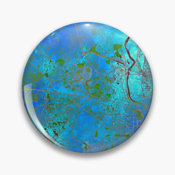Item preview, Delhi India Street Map Art Watercolor Color designed and sold by IvonDesign.