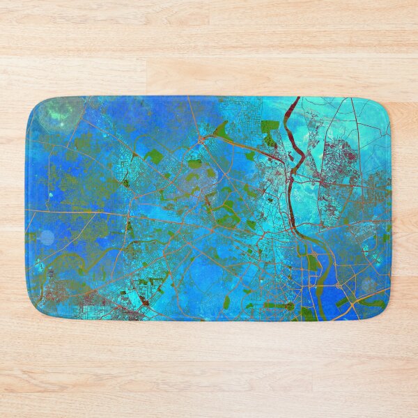 Item preview, Delhi India Street Map Art Watercolor Color designed and sold by IvonDesign.