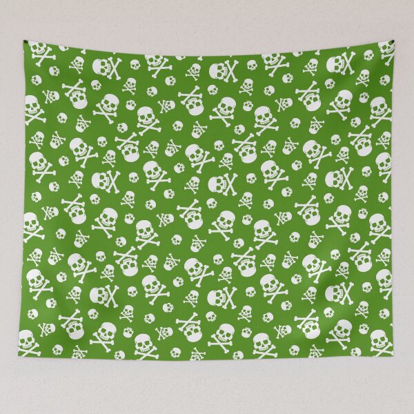 Item preview, Bandana Skull and Crossbones (GREEN version) designed and sold by graphicmeyou.