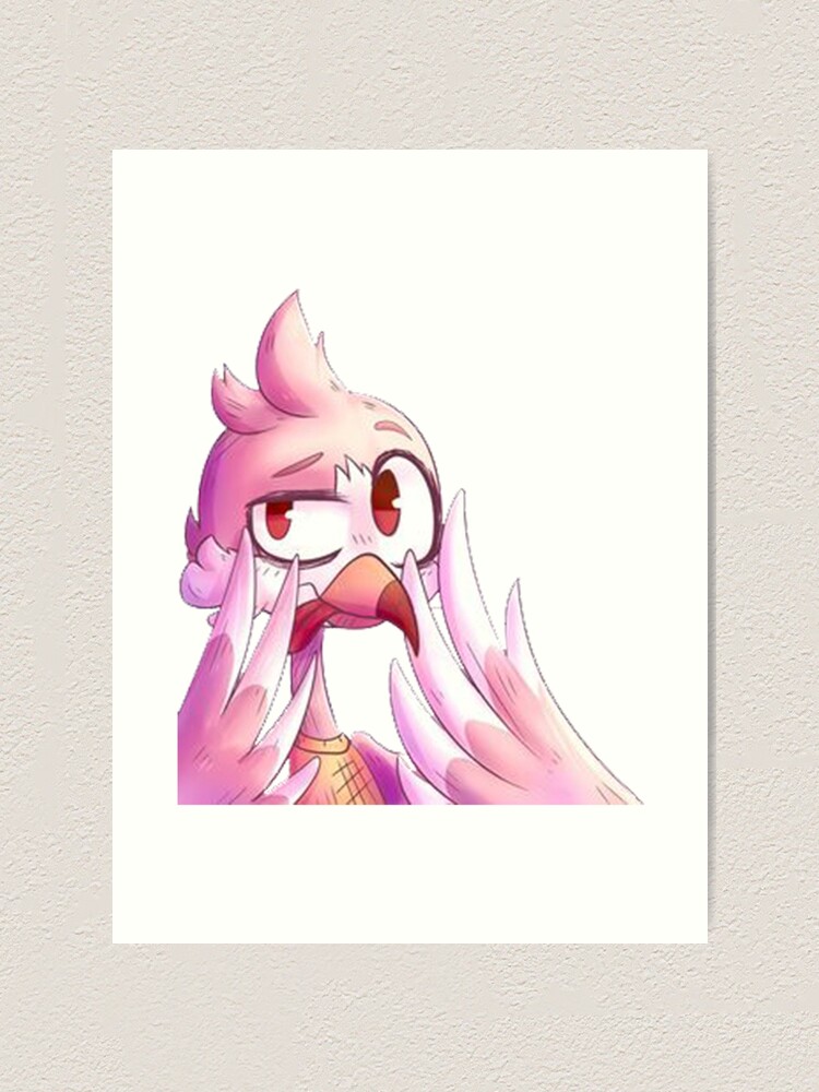 Rose Flamingo Youtube Art Print By Llayahh Redbubble - flamingo youtube roblox drawing