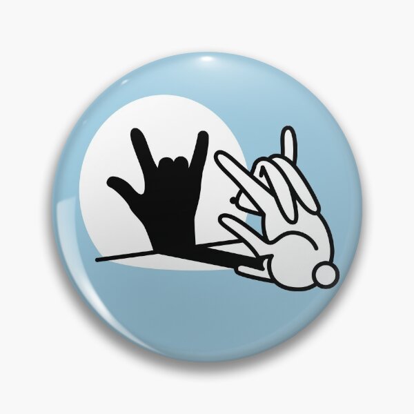 Item preview, Funny rabbit shadow hand ROCK music HARD ROCK fan designed and sold by LaundryFactory.
