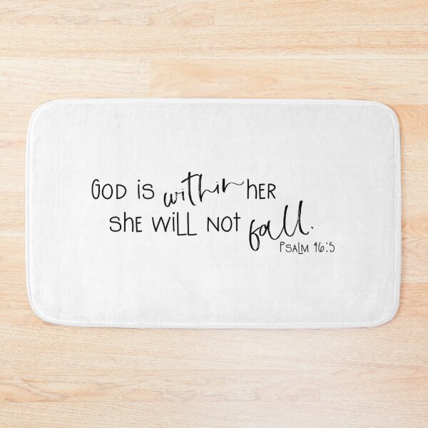 Item preview, God is Within Her, She Will Not Fall | Psalm 46:5 | Bible | Scripture designed and sold by GardenSwingArt.