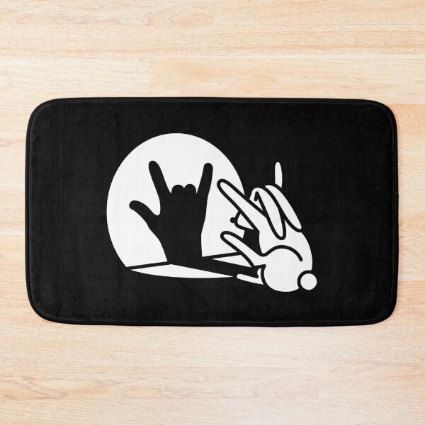 Item preview, Funny rabbit shadow hand cartoon ROCK music METAL designed and sold by LaundryFactory.