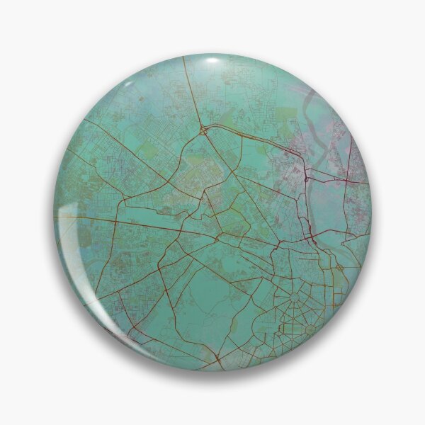 Item preview, Delhi India Street Map Art Watercolor Green Planet designed and sold by IvonDesign.