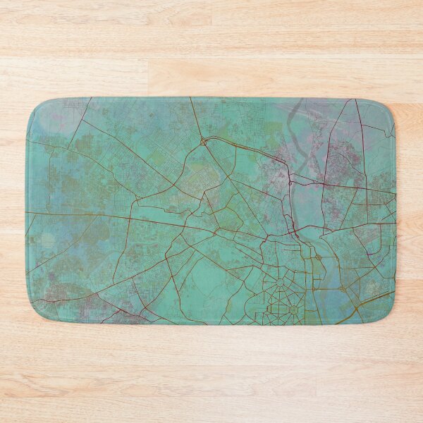 Item preview, Delhi India Street Map Art Watercolor Green Planet designed and sold by IvonDesign.