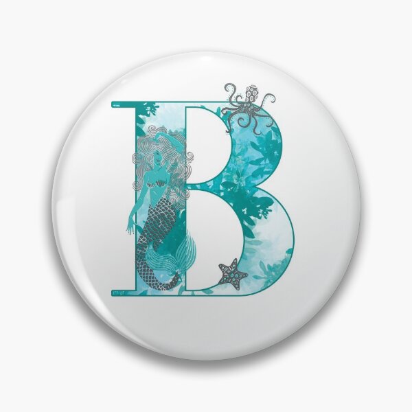 Item preview, Mermaid Monogram B designed and sold by PrettyPersonal.