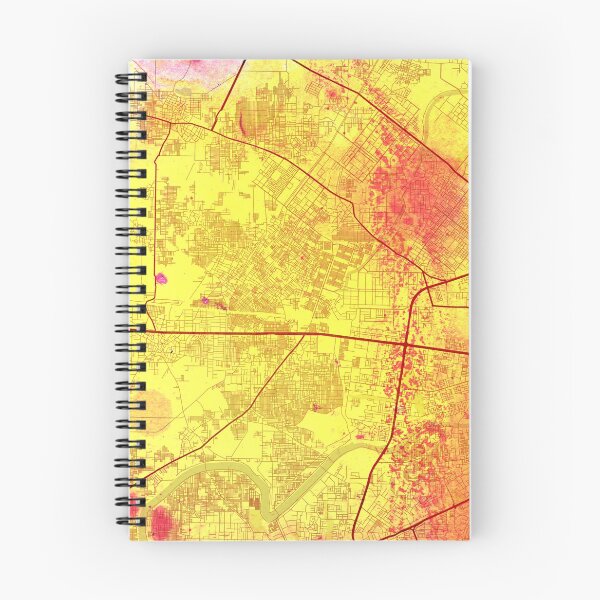 Item preview, Delhi India Street Map Art Watercolor Lava Explosion designed and sold by IvonDesign.
