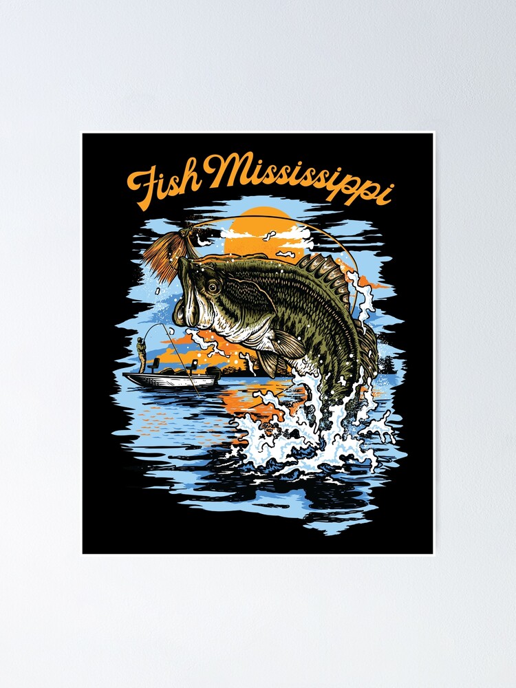 wild largemouth bass fishing poster design 25366684 Vector Art at