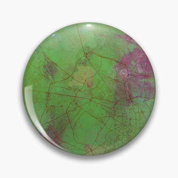 Item preview, Delhi India Street Map Art Watercolor Green Planet designed and sold by IvonDesign.