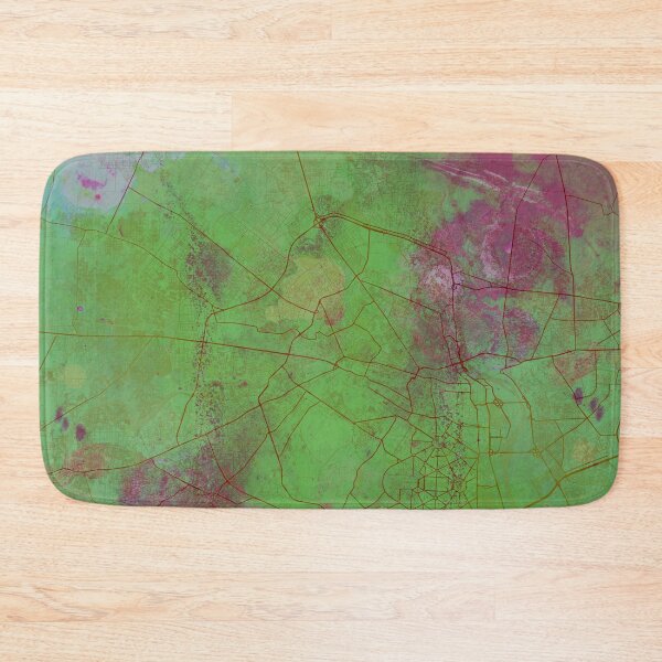 Item preview, Delhi India Street Map Art Watercolor Green Planet designed and sold by IvonDesign.
