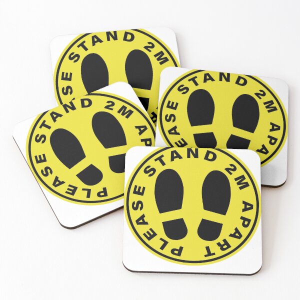 Item preview, social distance 2m floor sticker designed and sold by robnoble.