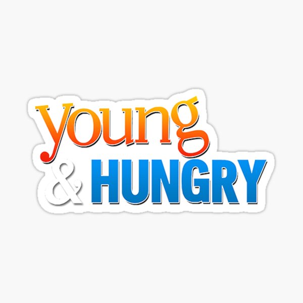 young & hungry Sticker