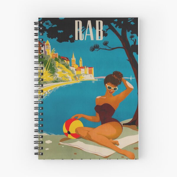 Item preview, Rab Isle vintage travel poster designed and sold by stickart-marek.