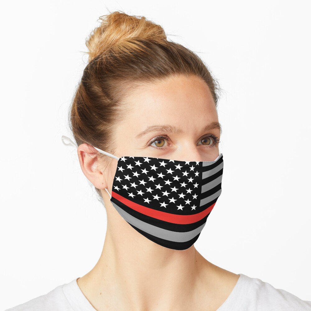 thin red line face mask