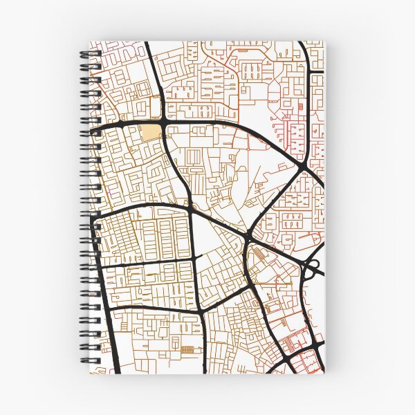 Item preview, Doha Qatar Street Map Art Watercolor Color designed and sold by IvonDesign.