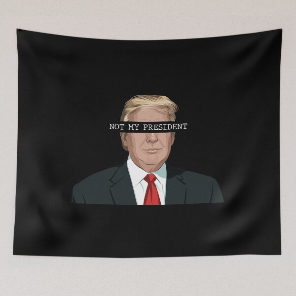 Item preview, donald trump blindfold illustration not my president designed and sold by Teecha.