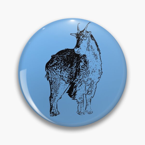 Item preview, Mountain Goat Black Print  designed and sold by designsasstultd.