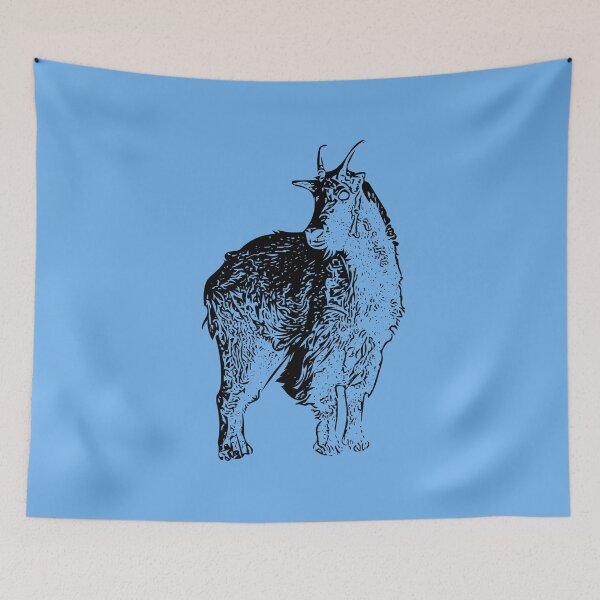Item preview, Mountain Goat Black Print  designed and sold by designsasstultd.